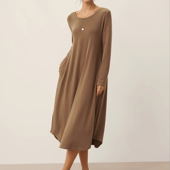 Lenzing Tencel Modal® A-Line Curved Hem Stretch Maxi Dress KAYLA - Picture 1 of 7